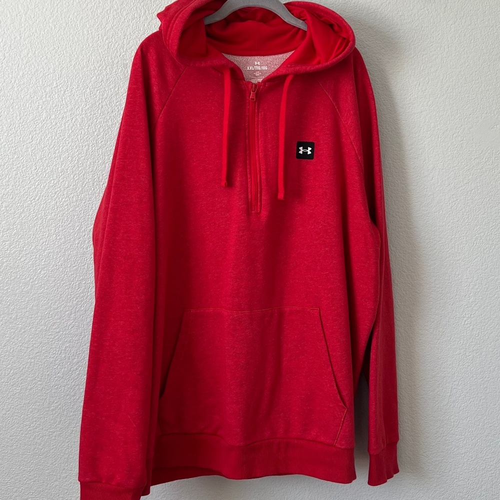 Under Armour Quarter Zip Hooded Sweatshirt - Size XXL